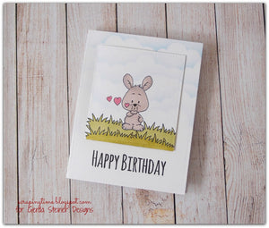 Happy Hoppy 4x6 Bunny Clear Stamp Set - Clearstamps - Clear Stamps - Cardmaking- Ideas- papercrafting- handmade - cards-  Papercrafts - Gerda Steiner Designs