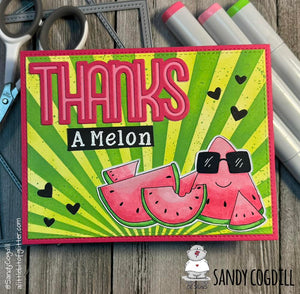 Thanks A Melon Printable Greeting Card by Sandy