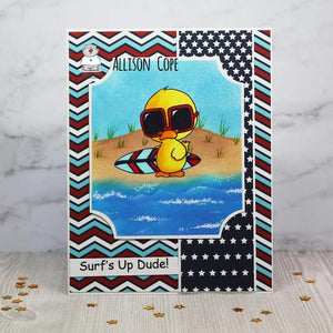 Surfs Up Duck! - Digital Stamp Card by Allison