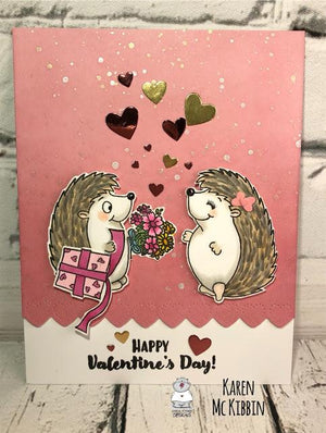 Hedgehog Valentines Day Card