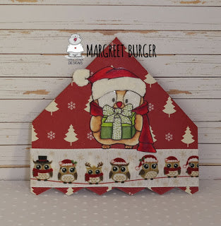 Santa Ow - Cutel Bookmark with Owl by Margreet