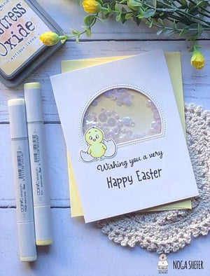 Easter shaker card by Noga Shefer