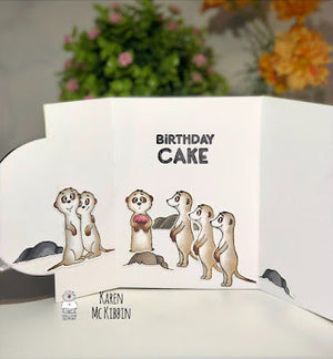 Fun Fold Meerkat Birthday Card