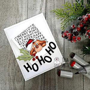 HO, HO, HO!!  A Fun Christmas Card Tutorial with Tina