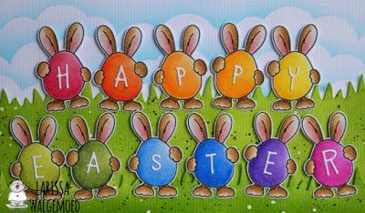 Bunny and egg - Happy easter - Larissa