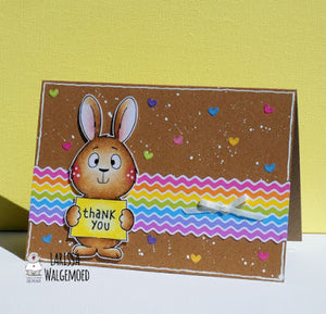 Easter bunnies digital stamp bundle - Thank you - Larissa