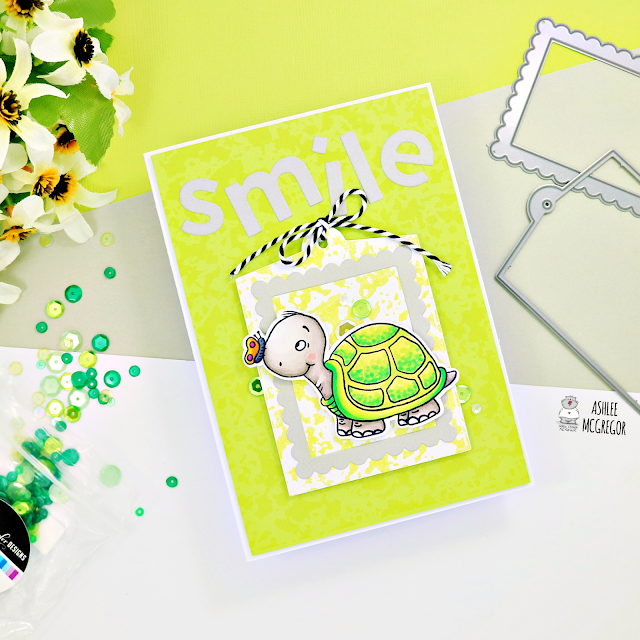 SMILE....!! Cute Turtle card by Ashlee!
