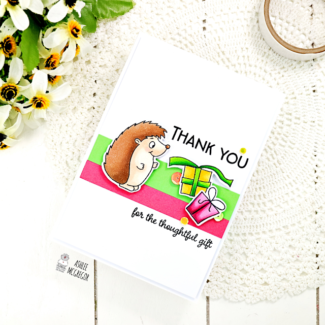 Thank you hedgehog....!! Card by Ashlee!