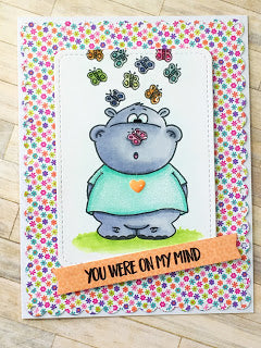 Hippo with Butterfly | You Were on My Mind | Scrapbena Creations