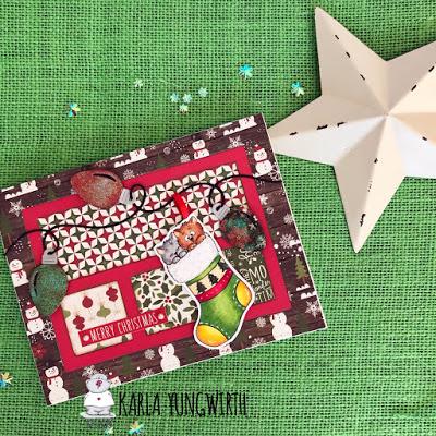 Two Kittens In A Stocking Card with Karla