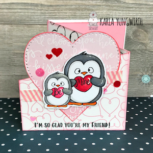 Penguin Valentine Card with Karla