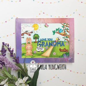 I Love You Grandma FREEBIE Card by Karla