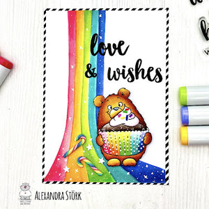 Let´s eat cupcake! Rainbow card by Alma