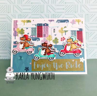 Dogs On Scooters by Karla