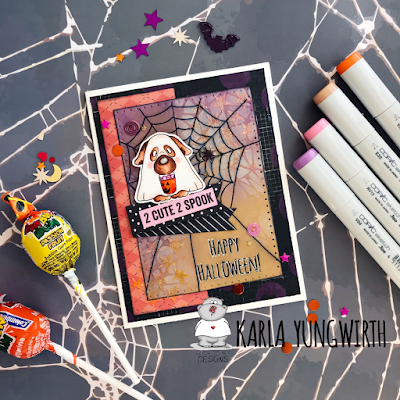 2 Cute Puppy Ghost Card by Karla