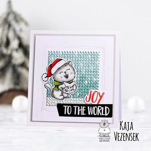 Stitched Christmas card with Kaja