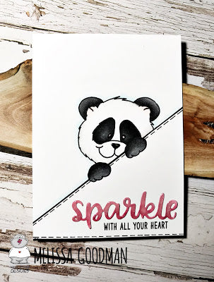 Cute Peeking Panda card  by Melissa
