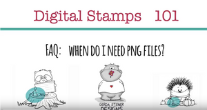How to use png files for Digital Stamps?