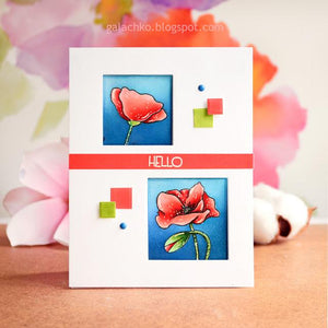 Geometric floral card by Galina Filippenko