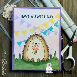 Have a sweet day Hegehog Printable Greeting Card by Sandra