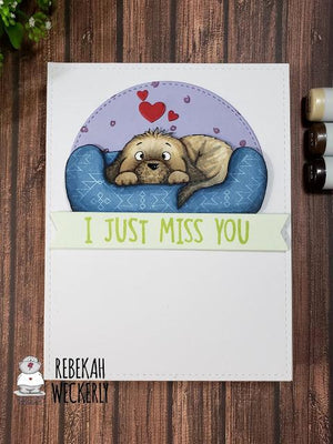 Miss You, Cards, Handmade, DIY, Puppy 