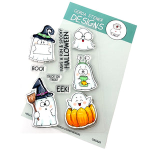 Halloween Ghosts 4x6 Clear Stamp Set