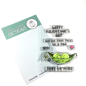 Peas be Mine 3x4 Clear Stamp Set - Clearstamps - Clear Stamps - Cardmaking- Ideas- papercrafting- handmade - cards-  Papercrafts - Gerda Steiner Designs
