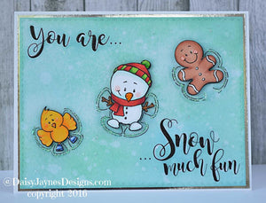 Snow Angel 4x6 Clear Stamp Set - Clearstamps - Clear Stamps - Cardmaking- Ideas- papercrafting- handmade - cards-  Papercrafts - Gerda Steiner Designs