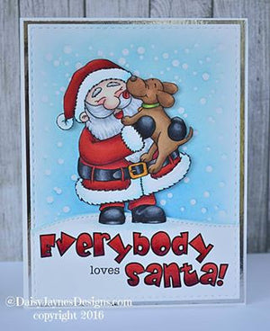 Puppy Kisses for Santa 3x4 Clear Stamp Set - Clearstamps - Clear Stamps - Cardmaking- Ideas- papercrafting- handmade - cards-  Papercrafts - Gerda Steiner Designs