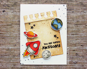 Alien Invasion 4x6 Clear Stamp Set - Clearstamps - Clear Stamps - Cardmaking- Ideas- papercrafting- handmade - cards-  Papercrafts - Gerda Steiner Designs
