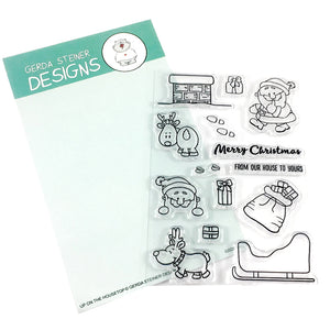 Up On the Housetop 4x6 Clear Stamp Set - Clearstamps - Clear Stamps - Cardmaking- Ideas- papercrafting- handmade - cards-  Papercrafts - Gerda Steiner Designs