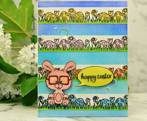 Nerdy Easter Bunny 3x4 Clear Stamp Set - Clearstamps - Clear Stamps - Cardmaking- Ideas- papercrafting- handmade - cards-  Papercrafts - Gerda Steiner Designs