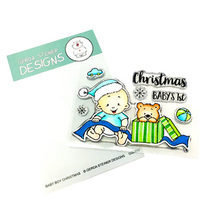 Baby Boy Christmas 3x4 Clear Stamp Set - Clearstamps - Clear Stamps - Cardmaking- Ideas- papercrafting- handmade - cards-  Papercrafts - Gerda Steiner Designs