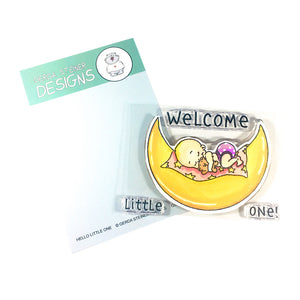 Hello Little One 3x4 Clear Stamp Set - Clearstamps - Clear Stamps - Cardmaking- Ideas- papercrafting- handmade - cards-  Papercrafts - Gerda Steiner Designs