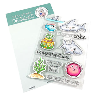 Big Bite 4x6 Clear Stamp Set - Clearstamps - Clear Stamps - Cardmaking- Ideas- papercrafting- handmade - cards-  Papercrafts - Gerda Steiner Designs
