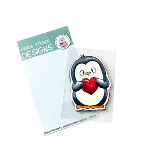 Penguin with Heart Clear Stamp - GSD743