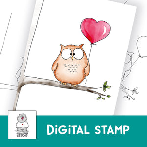 Owls always love you - Digital Stamp