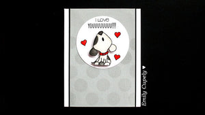 Howl are you? Puppy 4x6 Clear Stamp Set - Clearstamps - Clear Stamps - Cardmaking- Ideas- papercrafting- handmade - cards-  Papercrafts - Gerda Steiner Designs