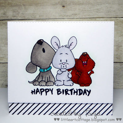 Brush Bunny 3x4 Clear Stamp Set - Gerda Steiner Designs, LLC