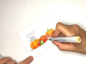 Pumpkin Mouse Digital Stamp