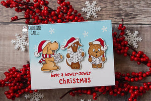 Carol Puppies 4x6 Clear Stamp Set - Clearstamps - Clear Stamps - Cardmaking- Ideas- papercrafting- handmade - cards-  Papercrafts - Gerda Steiner Designs