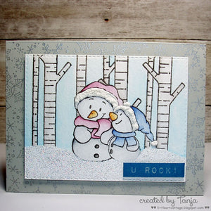 Snowman Friends 4x6 Clear Stamp Set - Clearstamps - Clear Stamps - Cardmaking- Ideas- papercrafting- handmade - cards-  Papercrafts - Gerda Steiner Designs