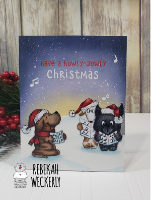 Carol Puppies 4x6 Clear Stamp Set - Clearstamps - Clear Stamps - Cardmaking- Ideas- papercrafting- handmade - cards-  Papercrafts - Gerda Steiner Designs