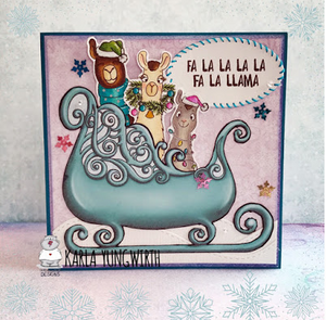 Fa -la-la-la-Llamas - Clearstamps - Clear Stamps - Cardmaking- Ideas- papercrafting- handmade - cards-  Papercrafts - Gerda Steiner Designs