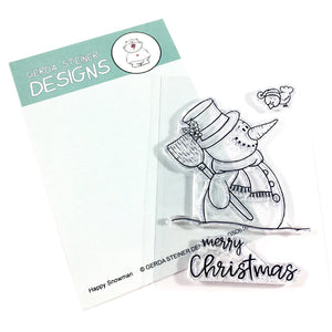 Happy Snowman 3x4 Clear Stamp Set - Clearstamps - Clear Stamps - Cardmaking- Ideas- papercrafting- handmade - cards-  Papercrafts - Gerda Steiner Designs